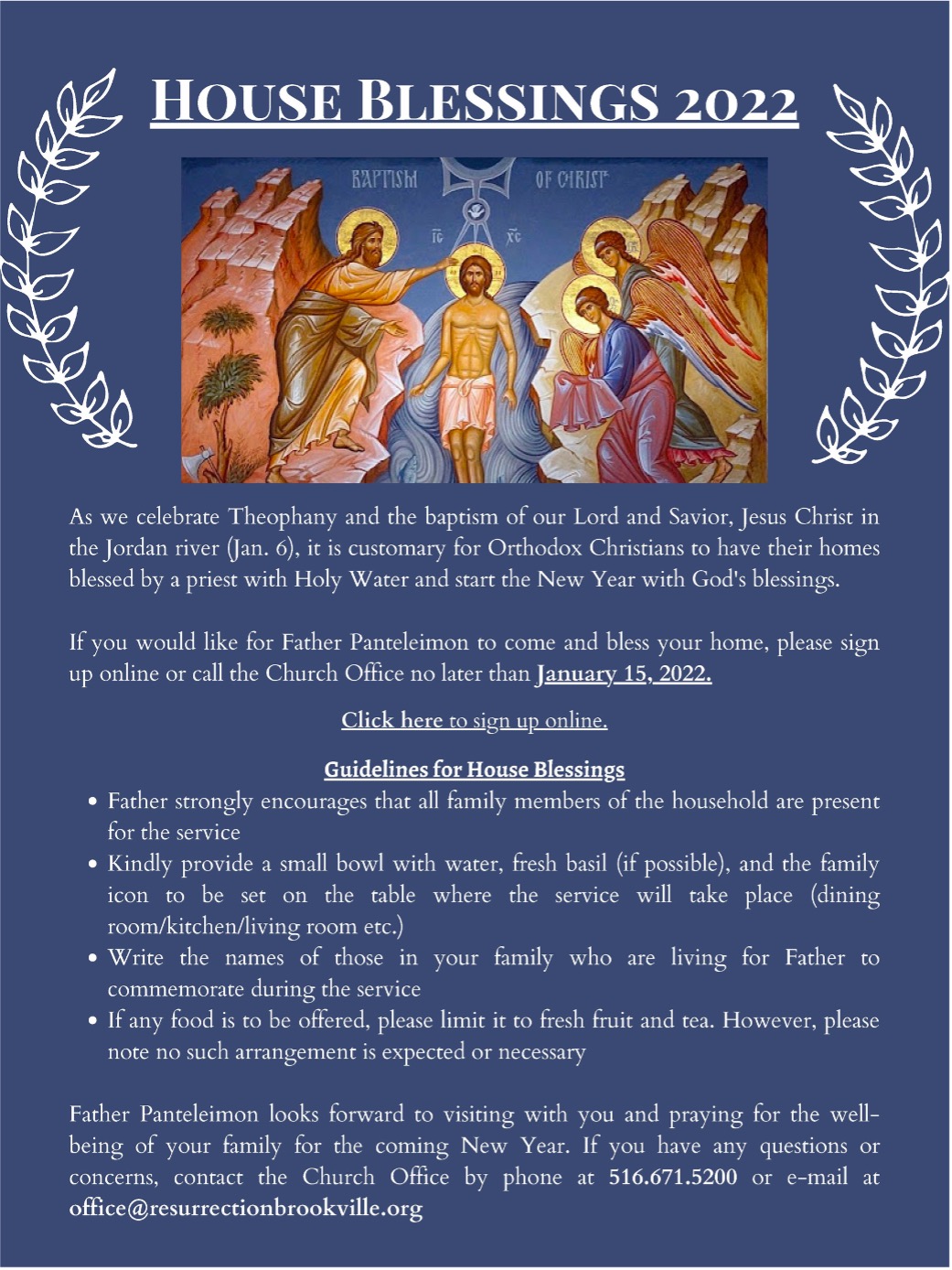 Bring the Blessing of Theophany to your home! 