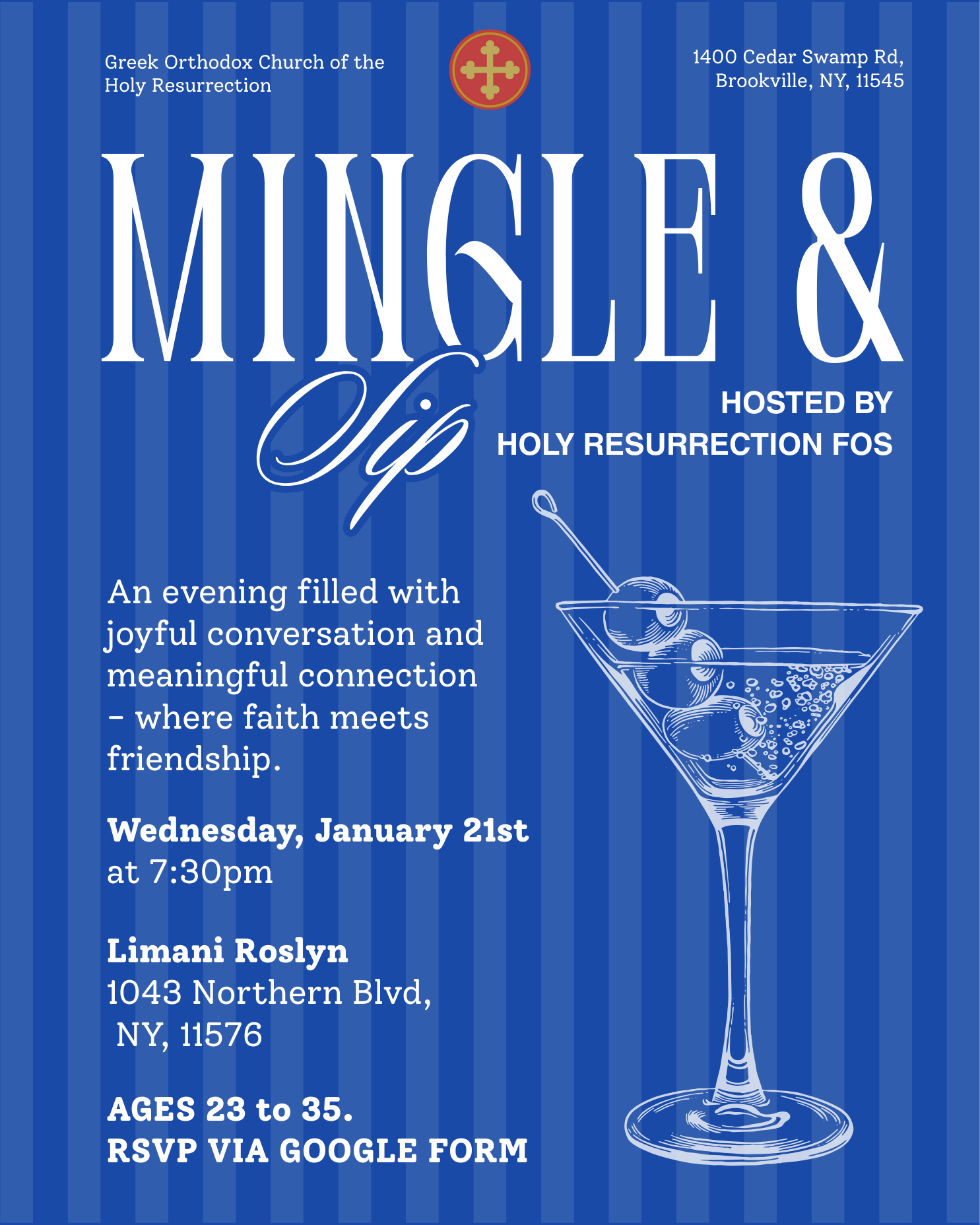 Mingle & Sip hosted by Holy Resurrection Fos